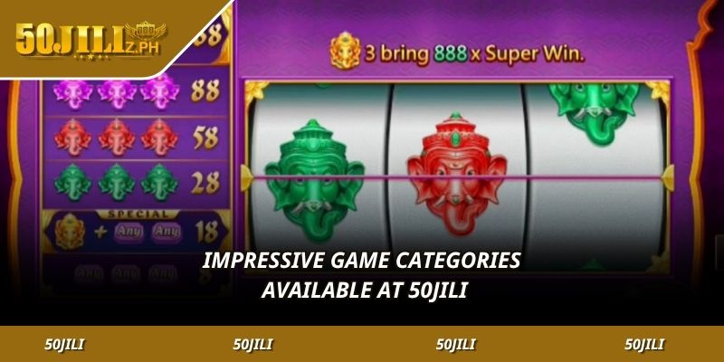 Impressive game categories available at 50JILI